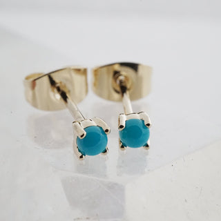 Tiny Birthstone Studs - Honeycat Jewelry