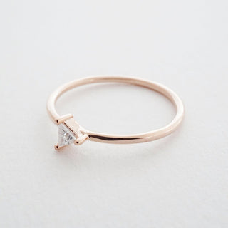 Triangle Solitaire Ring - Honeycat Jewelry