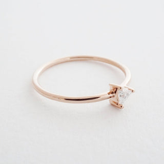 Triangle Solitaire Ring - Honeycat Jewelry