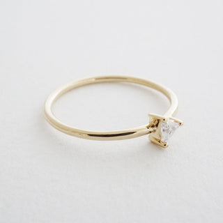 Triangle Solitaire Ring - Honeycat Jewelry