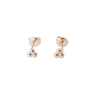 Trinity Ball Studs, 14k Gold - Honeycat Jewelry