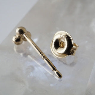 Trinity Ball Studs, 14k Gold - Honeycat Jewelry