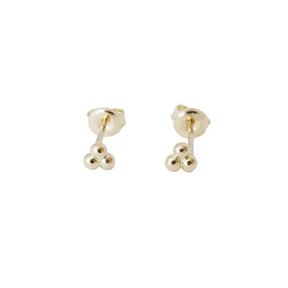 Trinity Ball Studs, 14k Gold - Honeycat Jewelry