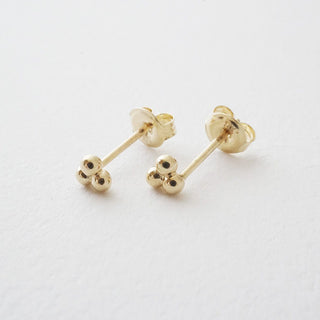 Trinity Ball Studs, 14k Gold - Honeycat Jewelry