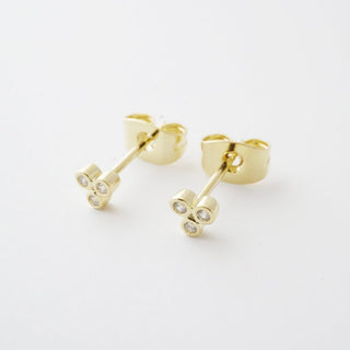 Trinity Crystal Stud Earrings - Honeycat Jewelry