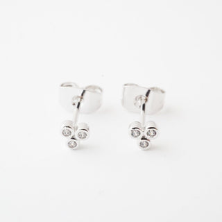 Trinity Crystal Stud Earrings - Honeycat Jewelry