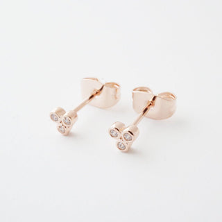 Trinity Crystal Stud Earrings - Honeycat Jewelry