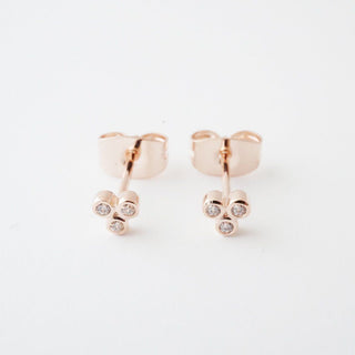 Trinity Crystal Stud Earrings - Honeycat Jewelry