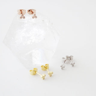 Trinity Crystal Stud Earrings - Honeycat Jewelry