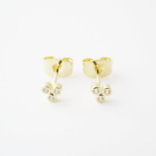 Trinity Crystal Stud Earrings - Honeycat Jewelry