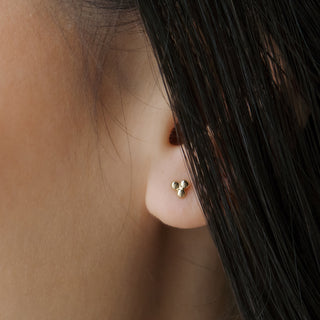 Trinity Ball Stud Earrings