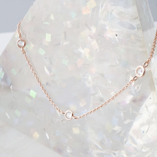 Crystal Bezel Trio Necklace