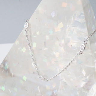 Crystal Bezel Trio Necklace