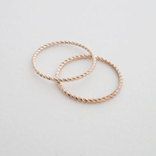 Twisted Rope Rings - Honeycat Jewelry