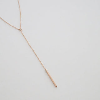 Whisper Thin Lariat Bar Necklace, 14k Gold - Honeycat Jewelry