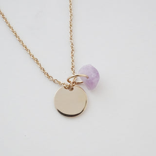 Karma Crystal + Disc Necklace