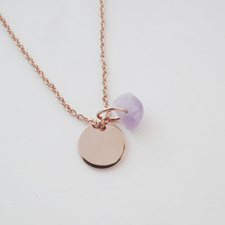 Karma Crystal + Disc Necklace