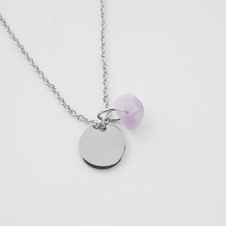 Karma Crystal + Disc Necklace