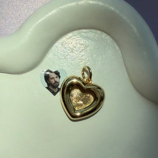 Chunky Heart Photo Frame Charm