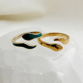 Wraparound Snake Ring - Honeycat Jewelry