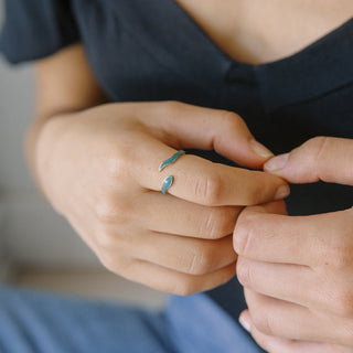 Wraparound Snake Ring - Honeycat Jewelry