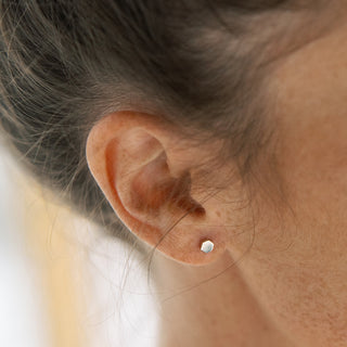 Mini Hexagon Stud Earrings