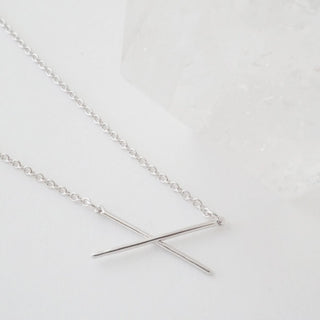 X Bar Necklace - Honeycat Jewelry