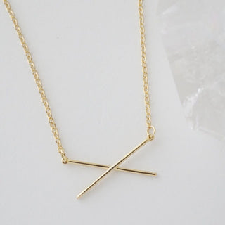 X Bar Necklace - Honeycat Jewelry