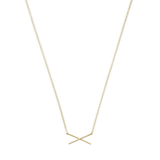 X Bar Necklace - Honeycat Jewelry