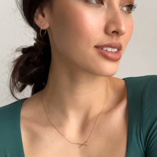 X Bar Necklace - Honeycat Jewelry