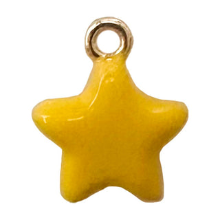 Bright yellow star charm for making spells and magical charms, perfect for adding a whimsical touch to your creations.