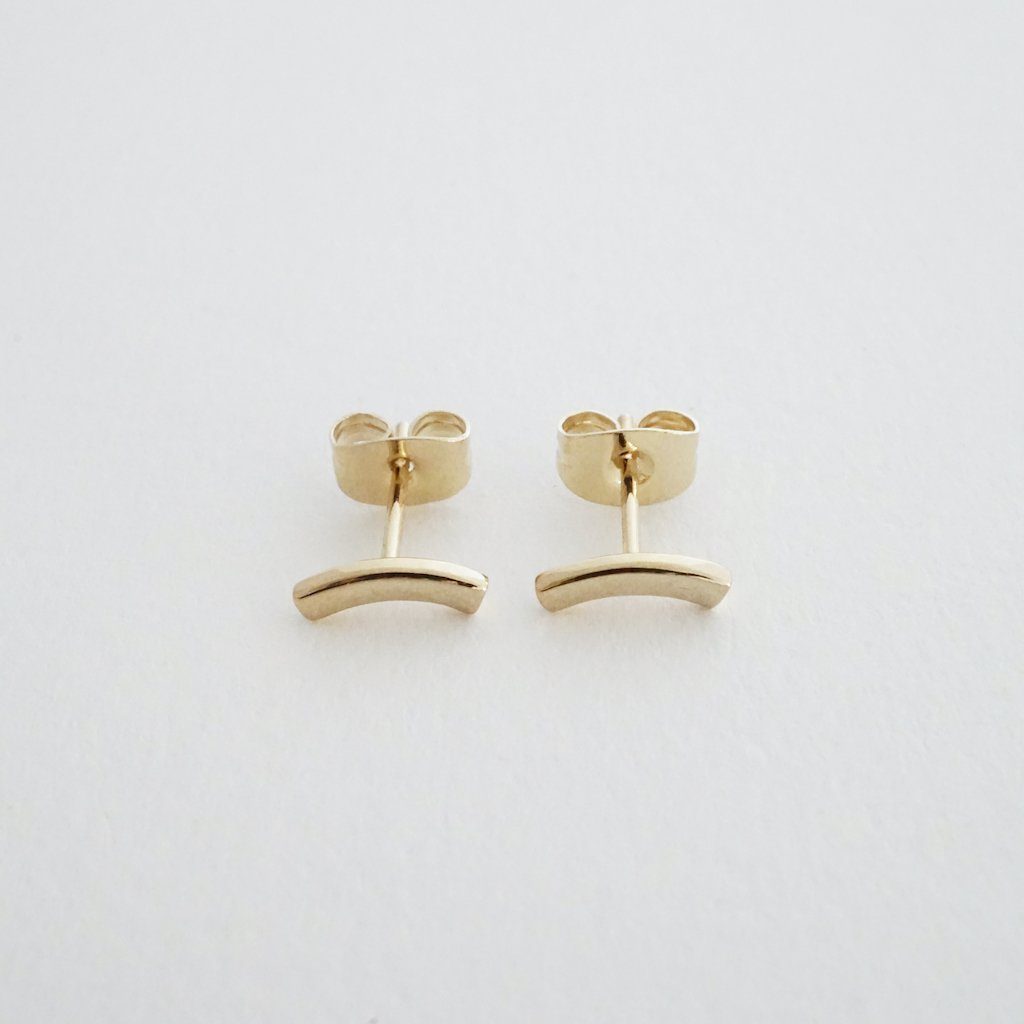 Tiny Arc Stud Earrings Earrings HONEYCAT Jewelry 