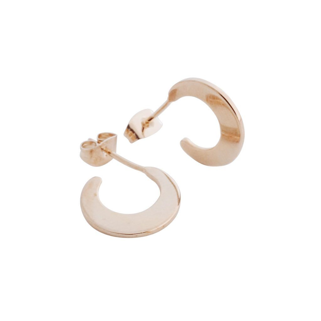 Aura Moon Hoops Earrings HONEYCAT Jewelry Rose Gold 