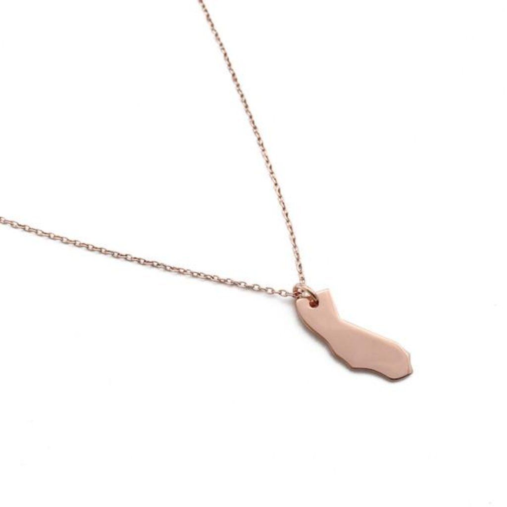 California Cutout Necklace - Final Sale Necklaces HONEYCAT Jewelry Rose Gold 