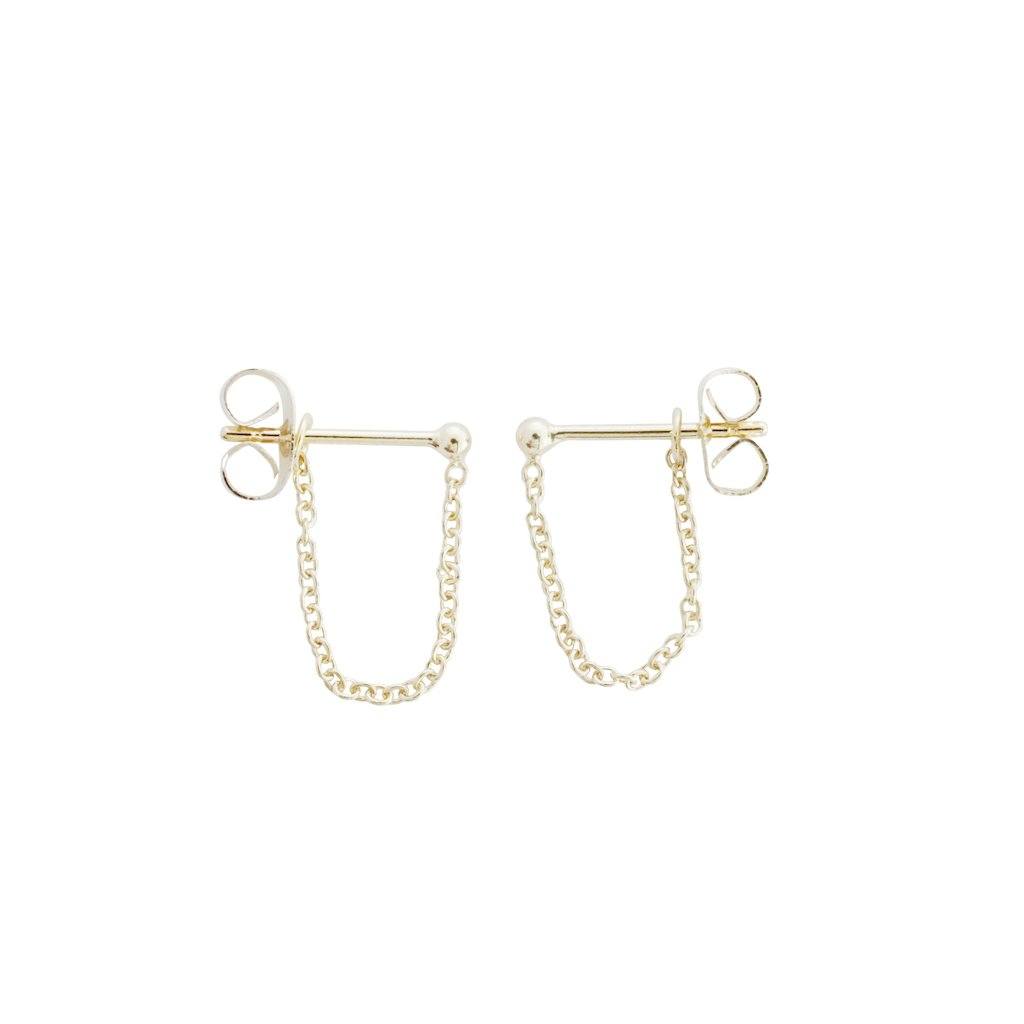 Chain Wrap Huggies Earrings HONEYCAT Jewelry Gold 
