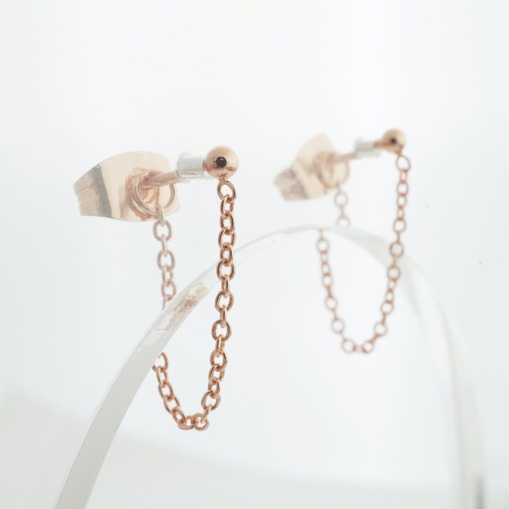 Chain Wrap Huggies Earrings HONEYCAT Jewelry 