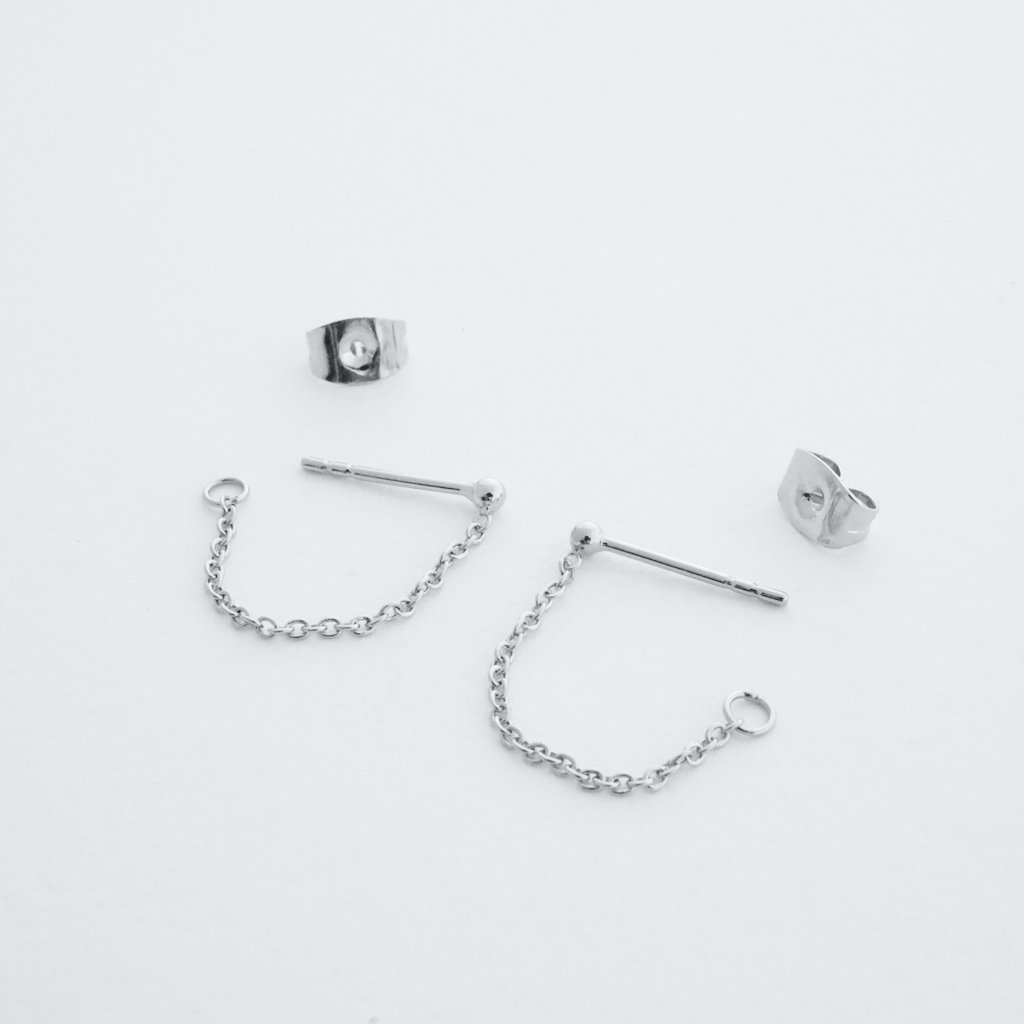 Chain Wrap Huggies Earrings HONEYCAT Jewelry 