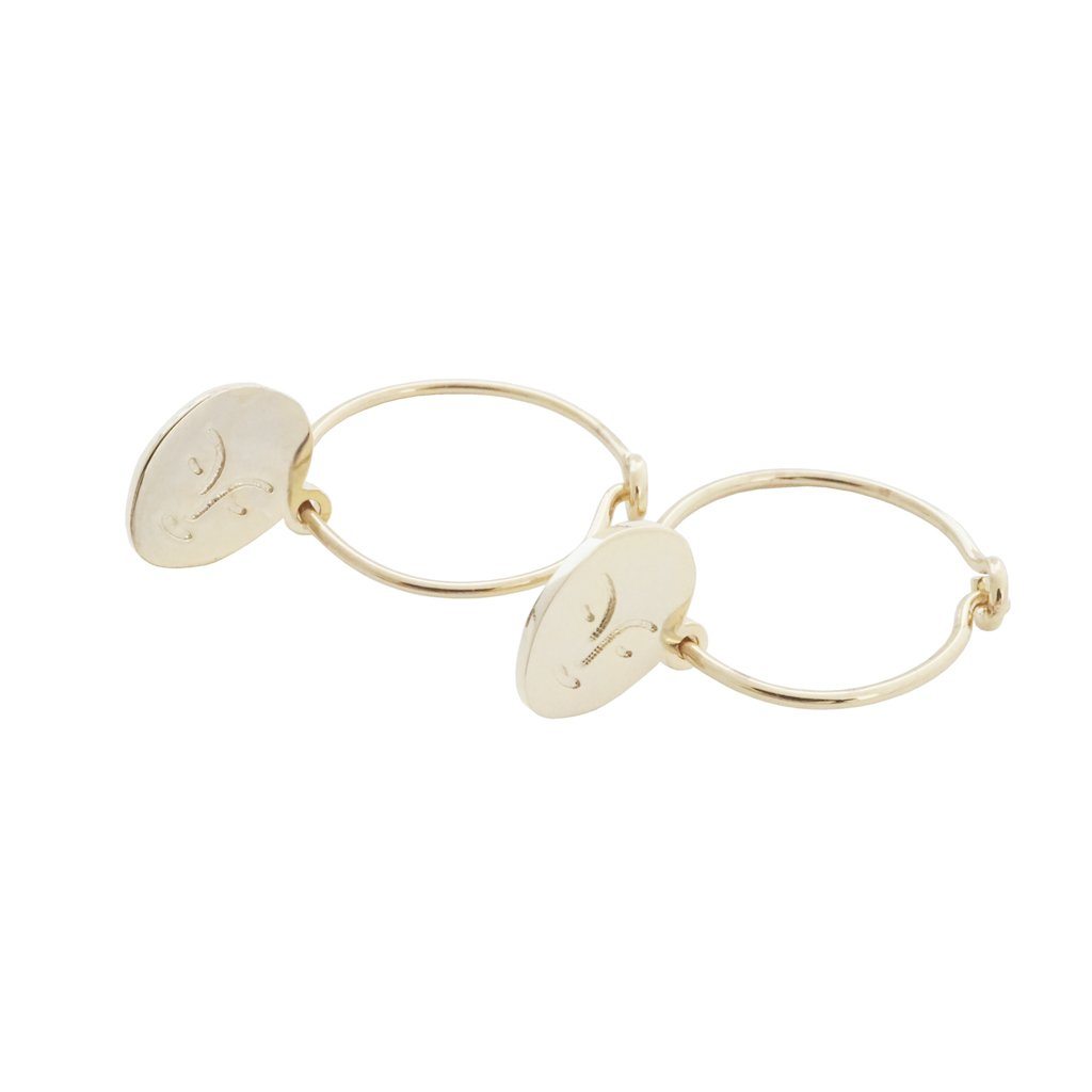 Magic Charm Face Hoops Earrings HONEYCAT Jewelry Gold 