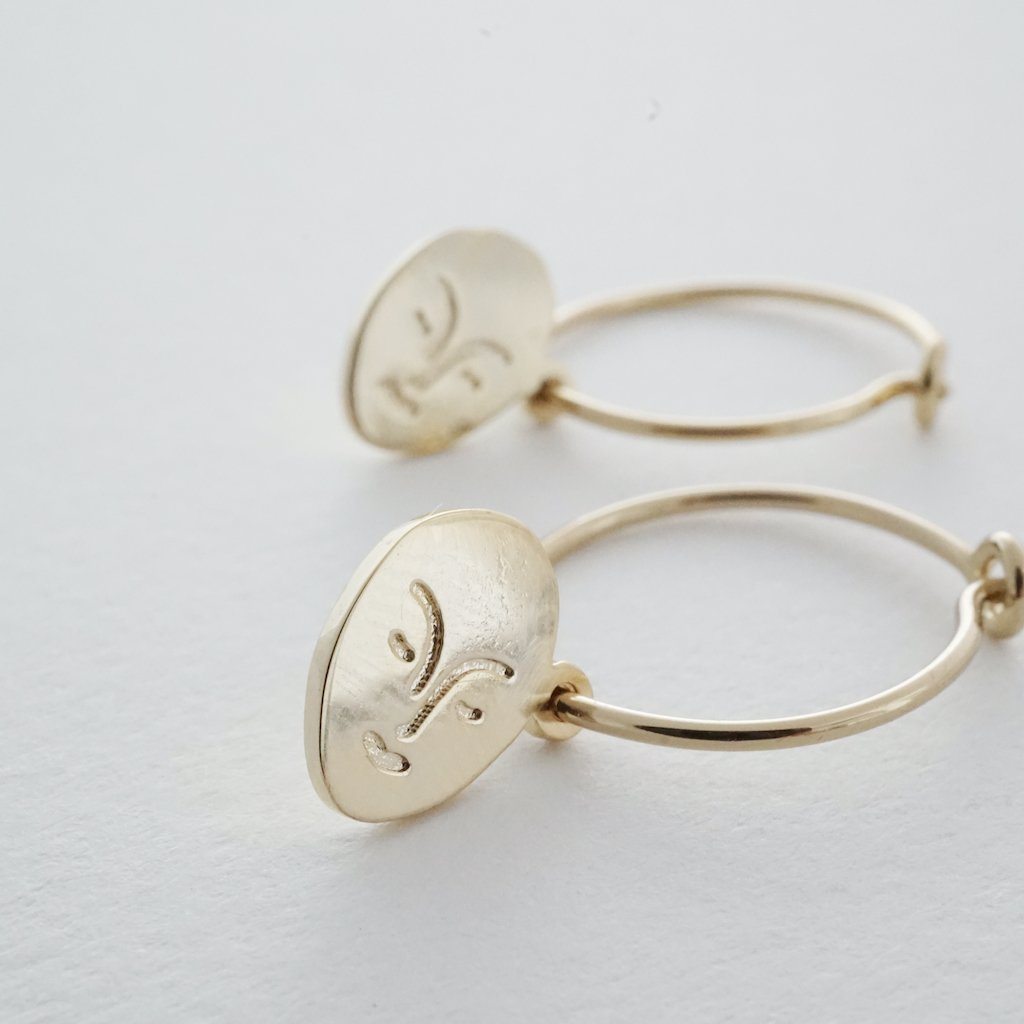 Magic Charm Face Hoops Earrings HONEYCAT Jewelry 