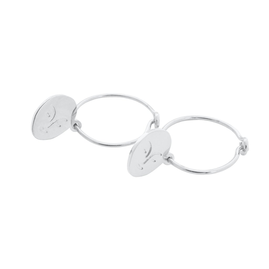 Magic Charm Face Hoops Earrings HONEYCAT Jewelry Silver 