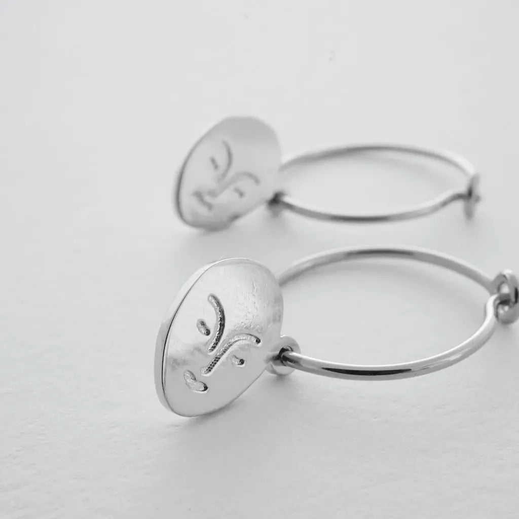 Magic Charm Face Hoops Earrings HONEYCAT Jewelry 