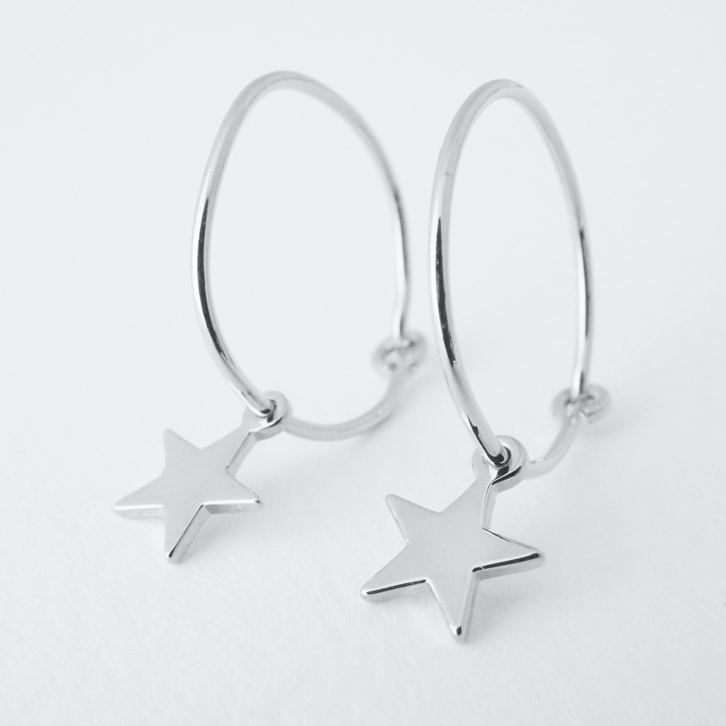 Choosey Star Hoops Earrings HONEYCAT Jewelry 