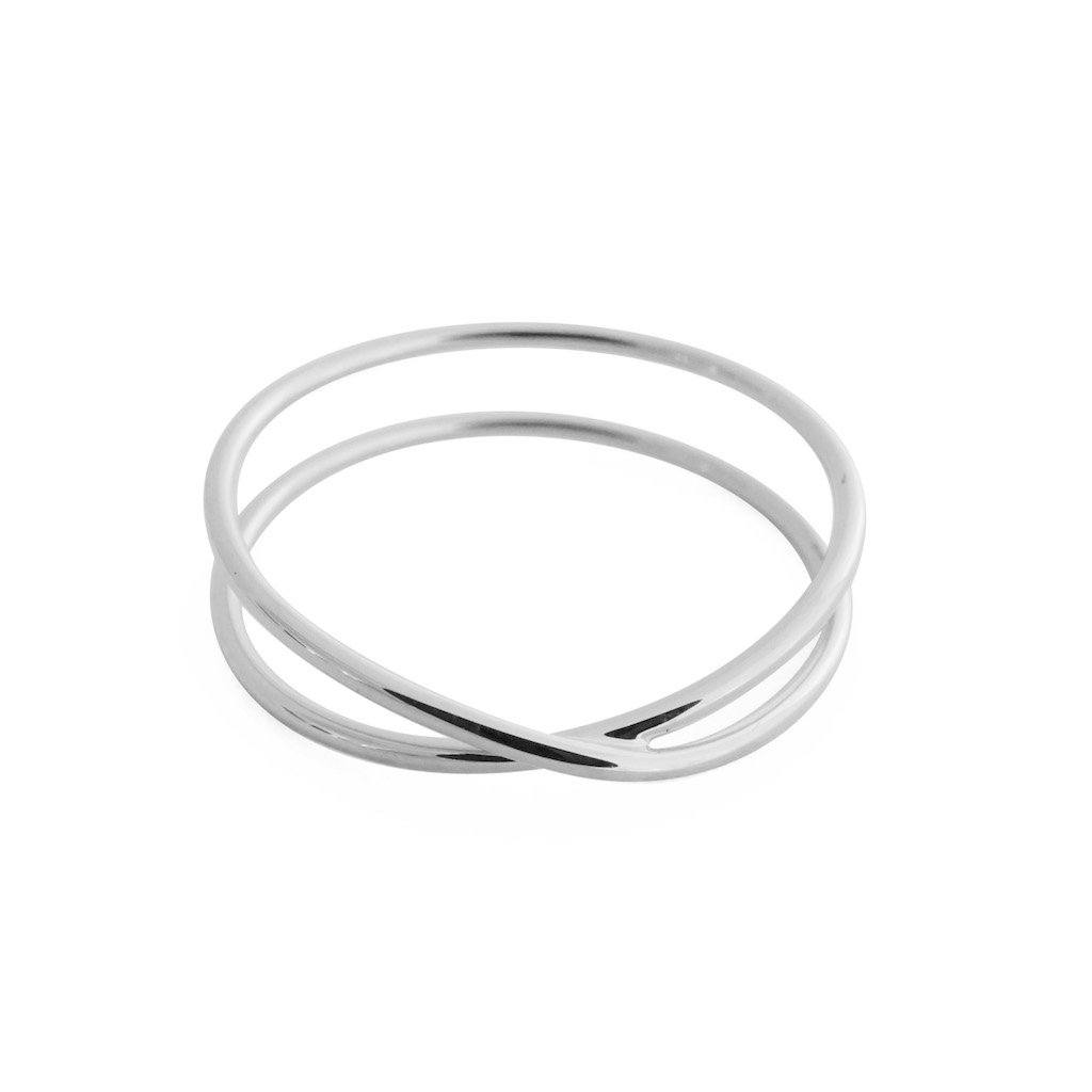 Crossover X Ring Rings HONEYCAT Jewelry Silver 5 