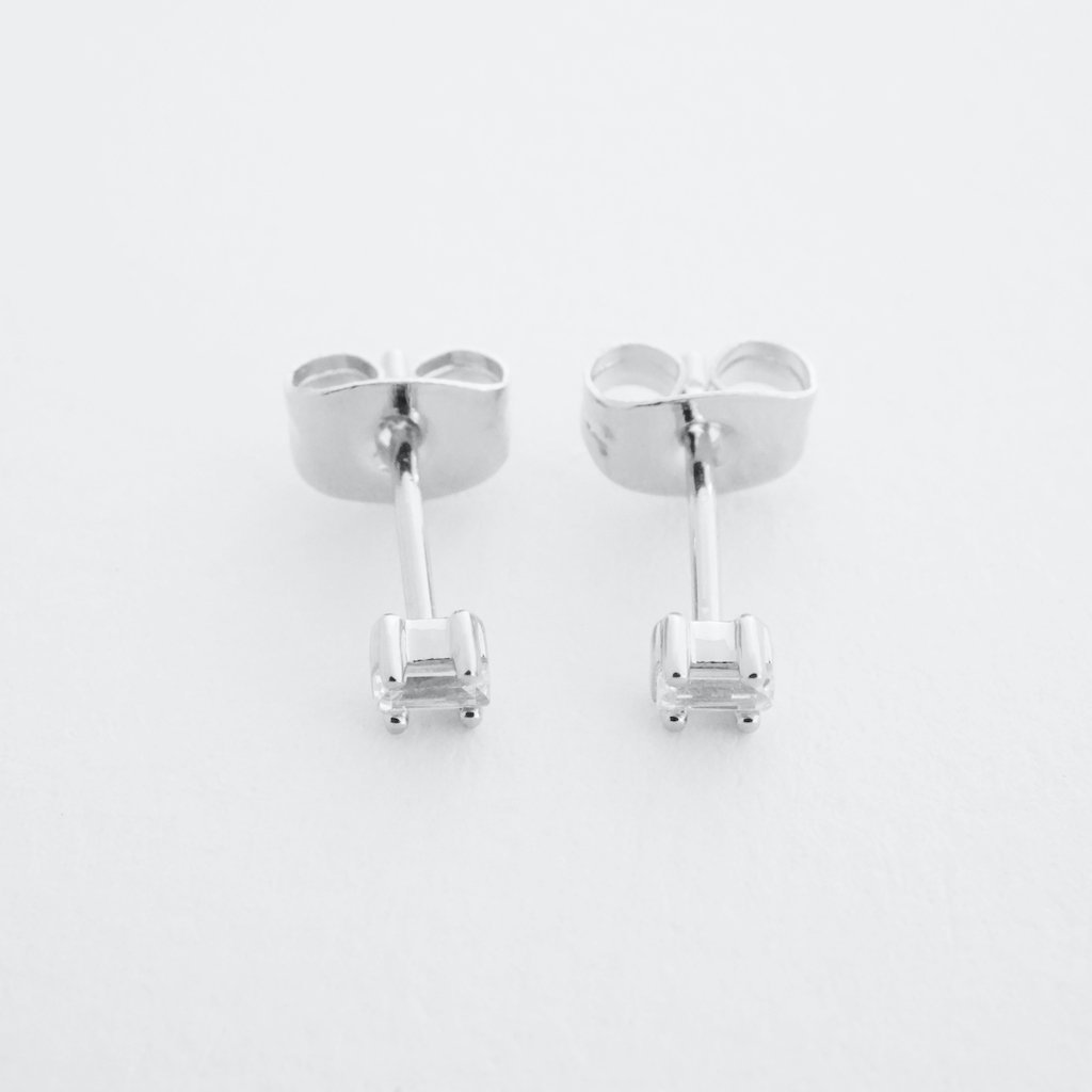 Crystal Baguette Studs Earrings HONEYCAT Jewelry 