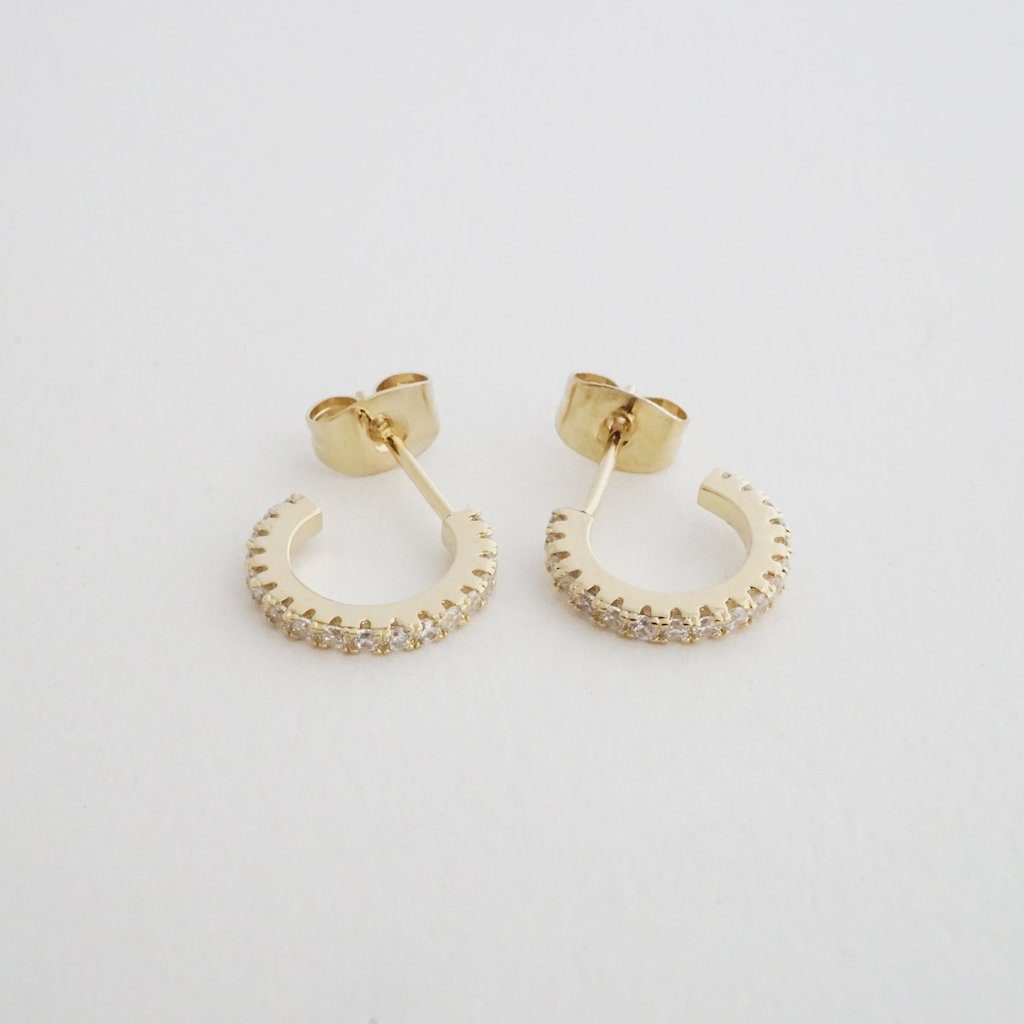 Crystal Huggie Hoops Earrings HONEYCAT Jewelry 