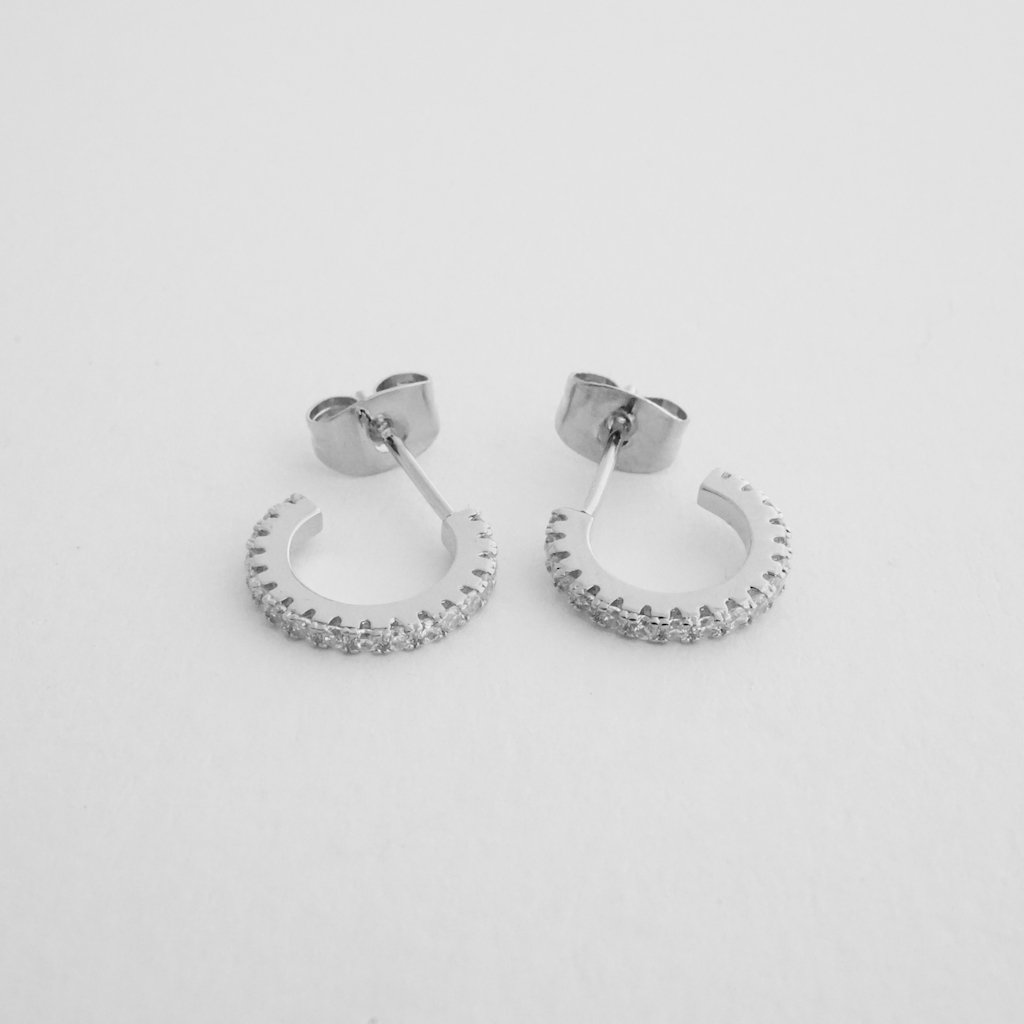 Crystal Huggie Hoops Earrings HONEYCAT Jewelry 