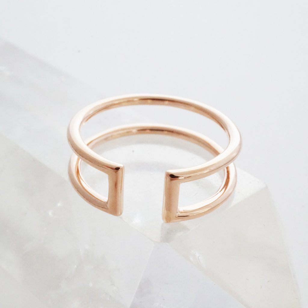 Double Stack Ring Rings HONEYCAT Jewelry 