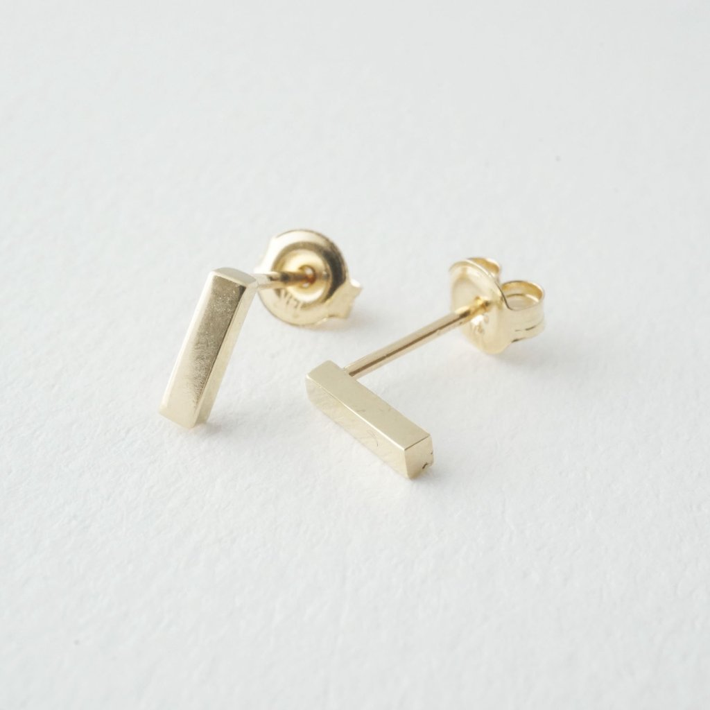 Drop Bar Earrings, 14k Gold Earrings HONEYCAT Jewelry 