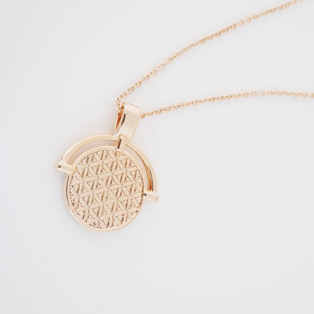 Flower of Life Pendant Necklace Necklaces HONEYCAT Jewelry Rose Gold 