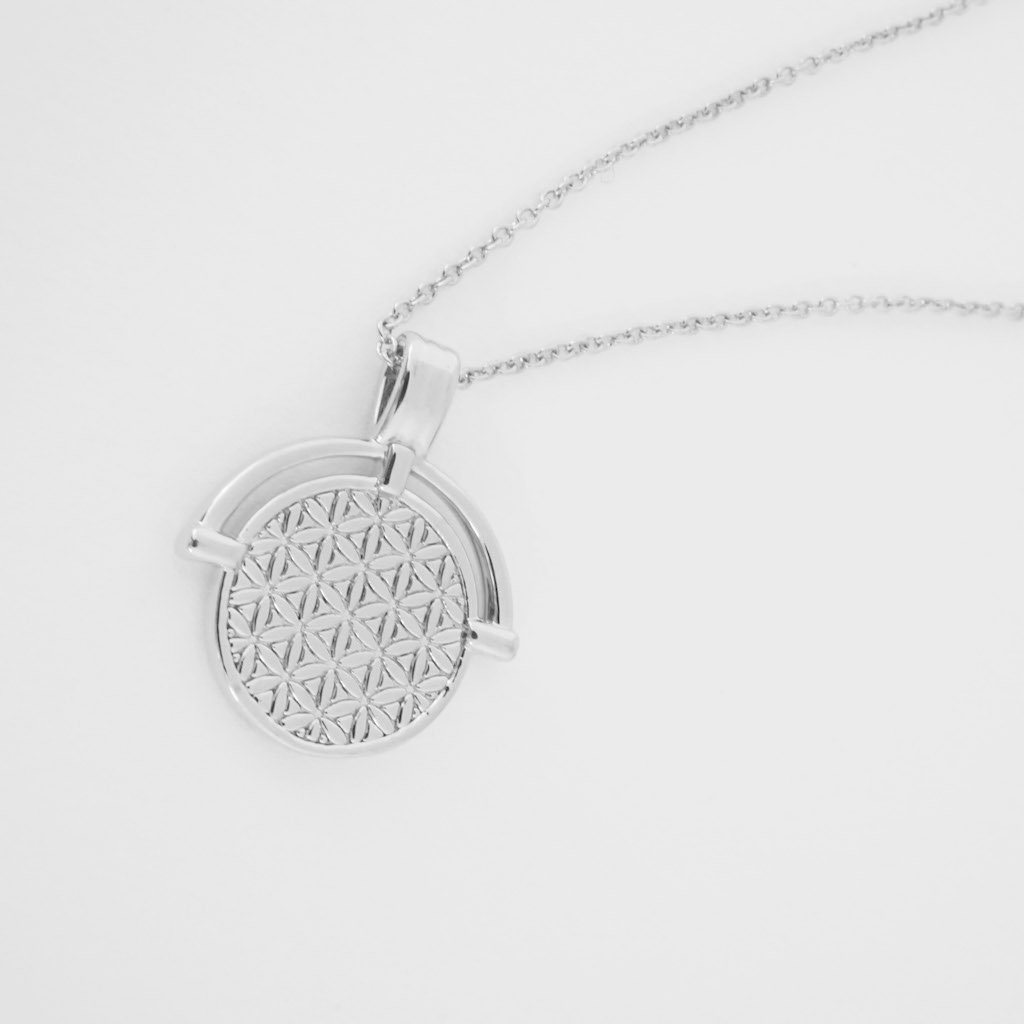 Flower of Life Pendant Necklace Necklaces HONEYCAT Jewelry Silver 